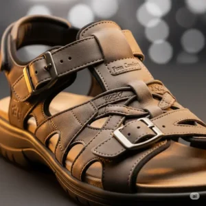 Image depicting the adjustable straps on Finn Comfort sandals, allowing for a personalized and secure fit.