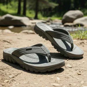 Durable, non-slip flip-flop slippers for women ideal for outdoor activities.